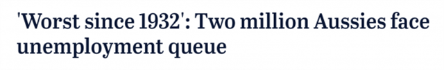 新冠疫情肆虐，恐有超200万澳人失业
