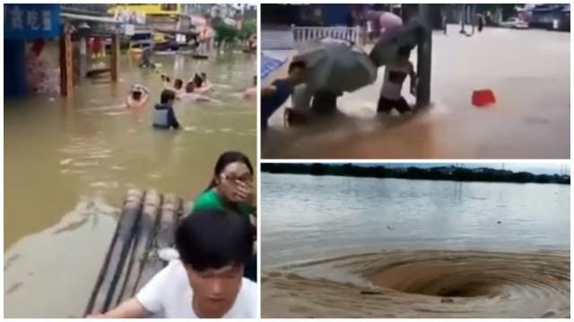 中国南方8省持续暴雨引洪灾 湖南5人失踪