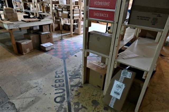 Paul-Maurice Patenaude's centuries-old house in Dundee, Quebec, straddles the border -- and his house is filled with parcels dropped off by US couriers