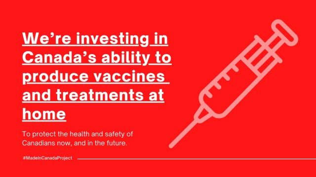 联邦支持加拿大生产COVID-19疫苗及治疗药物