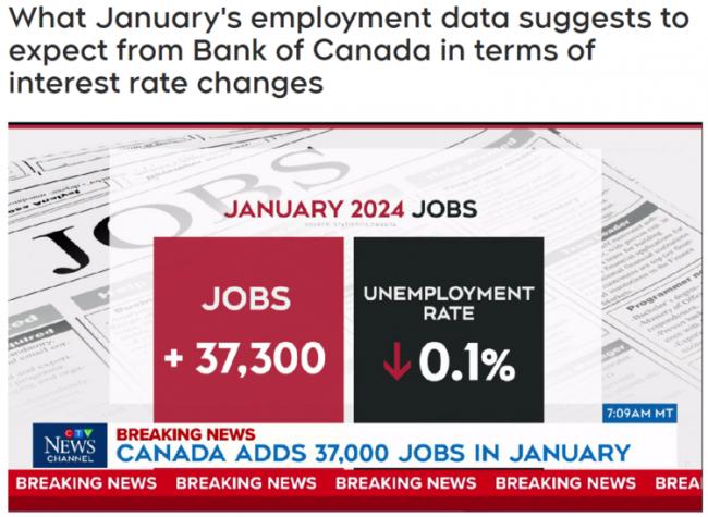 加拿大失业率月降0.1% 但央行明示房价不可能降