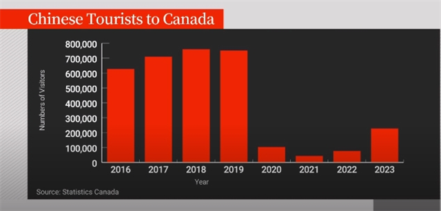 加拿大中国游客断崖式暴跌80% 政府急了